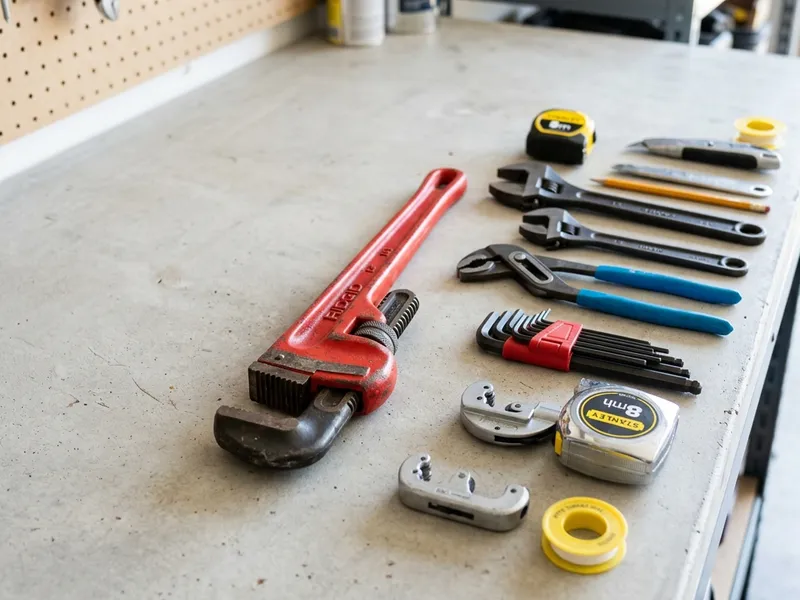 Professional plumbers in Bluffview, WI equipped with top-tier tools for residential and commercial plumbing services.